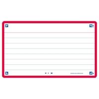 Paquet de 32 Fiches Bristol flashcards 2.0 Non Perforées 75x125 mm A7 ligné rouge