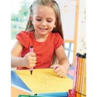 Feutre coloriage Trio Scribbi Triangulaire Pte Large rose - STABILO