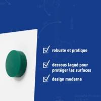 Pack 4 Aimants MAULSolid Ø 38 mm 1,5 kg Puissance Vert