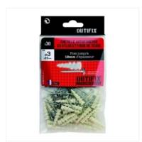 Cheville nylon autoforante D.3x25mm+vis TR - Gedimat - OUTIFIX