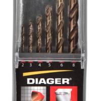 Foret métal HSS cobalt 5% angle de pointe 135° D1 à 10mm - Gedimat - DIAGER