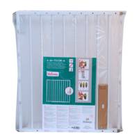 Barrière de protection VICTORIA pour enfants métal blanc - l.64 à 113 cm - Gedimat