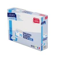 Boîte de 70 enveloppes blanches C5 162x229 80 g/m² bande de protection