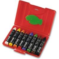 Etui de 8 Crayons de cire Epais 665/8 Rond Résistant à l'eau Assorti