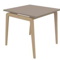 Table 80x80 4 pieds Adell - chant PVC - Piètement vernis naturel
