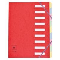 Trieur 9 onglets CL 7/10ème Dos extensible à élastiques Fenêtres Découpées Coloris Aléatoire