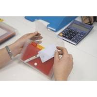 Trieur pocket 6 compartiments en polypropylène Crystal - 11x18cm - Cristal