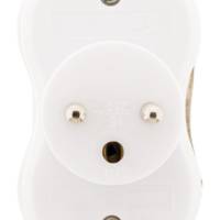 Prise multiple biplite 2 x 16A en façade - blanc - Gedimat - ZENITECH