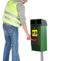 Poubelle et distributeur de sachets à déjections canines COMBI-LUCA