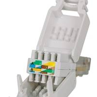 Fiche RJ45 CAT 5e UTP Sans Outils AWG 24-26 Blanc