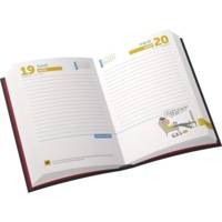 Original Agenda Scolaire Journalier 15x20cm 352p Couv PVC taupe