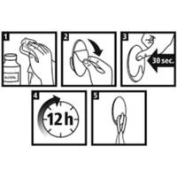 Pack 2 Crochets Adhésifs Permanents Ovales Taille L blanc