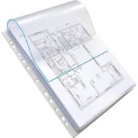 Sachet de 10 pochettes plan à soufflet rabat A4 PP 0,2 mm