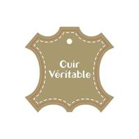 Fourre-tout rond unicolore 22xD6cm Cuir Coloris gris souris