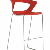 Tabouret KAOMA design pied traineau chromé - Mobilier - Collectivité