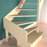 Socle de réhausse pour escalier sapin BERGEN - 22x90cm - Gedimat - SOGEM