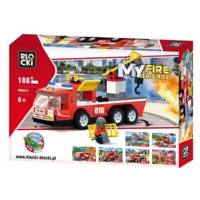 Jeu de Construction Véhicule de pompiers avec crochet de remorquage - BLOCKI