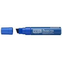 Marqueur permanent N50XL, pointe biseautée, bleu - Pentel