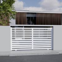 Portail coulissant MERLIN alu blanc - Gedimat - GARDEN GATE