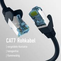 Câble réseau CAT. 7 jusqu'à 10 Gbit – Câble LAN 0,25 m S/FTP PIMF – Noir