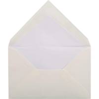 Pack 25 Enveloppes Doublées 90x140mm Vergé de France Gommées Blanc