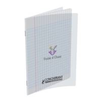 Cahier poésie et chant polypro 17X22cm 90G 48P grands carreaux incolore