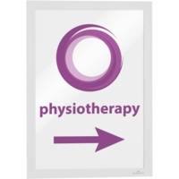 Pack 2 Cadres d'affichage Auto Adhésif Magnétique DURAFRAME A4 Blanc