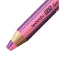 Crayon multi-talents  woody 3 in 1 duo - rose-lilas