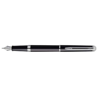 Stylo plume Hémisphère Pte Moyenne Corps Vernis Noir Attribut Chrome - Waterman
