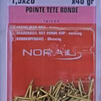 Pointe tête ronde laiton 1,5 x 20 mm - Gedimat - NORAIL