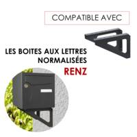 Equerre murale pour boites aux lettres gris RAL 7016 - Gedimat - RENZ