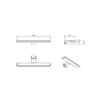 Applique luminaire PANDORA X-PRO LED IP44 chromé - Gedimat - SALGAR