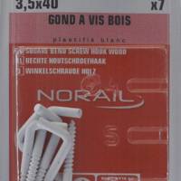 Gond plastifié blanc 3,5 x 40 mm - Gedimat - NORAIL