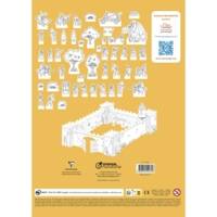 Coloriage 3D, Château de chevaliers - Jaune