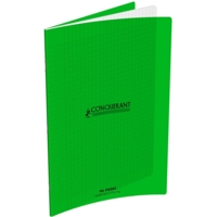 Cahier 24 x 32 96 pages grands carreaux couverture polypro vert
