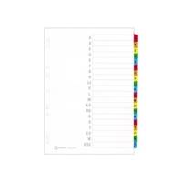 Intercalaires en carte + mylar A4, touches assorties 20 touches alphabétiques - A à Z