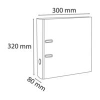 Classeur à levier Prem'Touch intérieur extérieur Polypro Dos 80mm A4 maxi Bordeaux