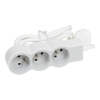 Rallonge multiprise extra plate 5 prises blanc 1,5m - Gedimat - LEGRAND
