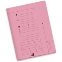 Lot de 25 Sous dossiers chemise 2 rabats HV 240g Rose - OXFORD