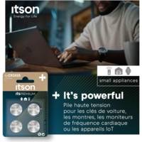 Pack 4 Piles Bouton Lithium CR2025 3V Idéale Clé de Voiture, Montre