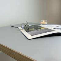 Plateau de table 90x90cm Gris Medio & bois - RestooTab