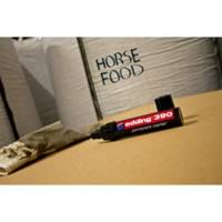 Marqueur Permanent 390 Rouge Pointe Biseau Large 4-12 mm