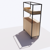 Bibliothèque basse H1500