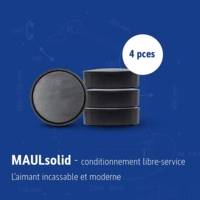 Lot de 4 Aimant Solid Ø 38 mm 1,5 kg Puissance Noir