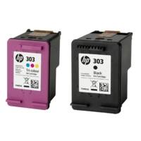 Pack de 2 Cartouches d'encre N°303 3YM92AE Noir + 3 Couleurs - HP