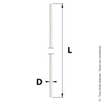 Tringle pour manivelle blanc D12 - 1200mm - Gedimat - AFBAT