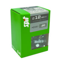 Cheville acier D12x50mm avec vis tête hexagonal D6x60mm - Gedimat - SPIT
