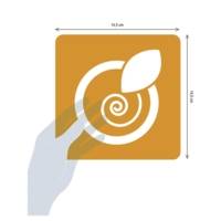 Set de 6 pochoirs enfants, Monstres - Orange