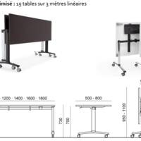 TABLE ABATTANTE MIKADO RECTANGULAIRE - Table - Mobilier scolaire