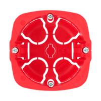Boîte d'encastrement cloison sèche rouge 1 poste D67mm P40mm - Gedimat - DEBFLEX